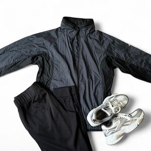 Columbia Womens Charcoal Windbreaker Full Zip Sports Jacket